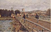 Alfred Sisley Footbridge at Argenteuil, Germany oil painting artist